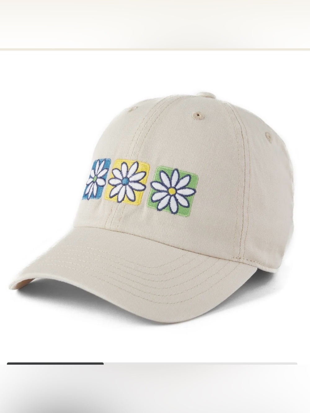 Life is Good Chill Boxed Daisy Adjustable Hat Cap